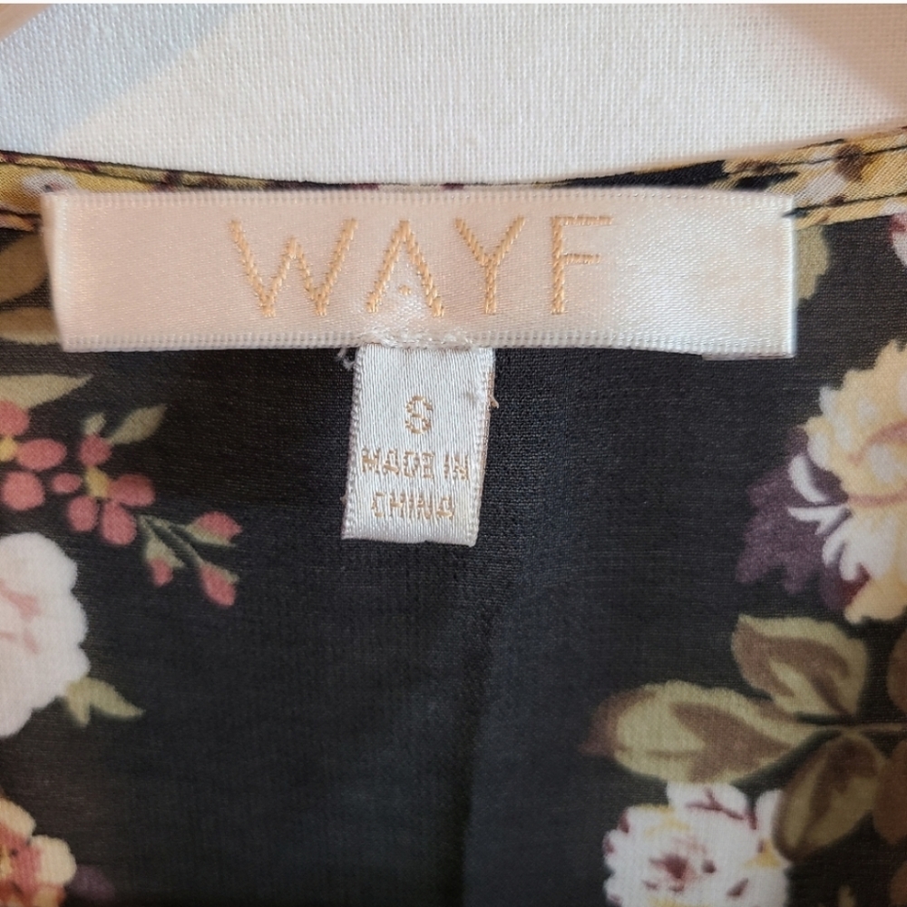 Wayfa Oleander Floral Boho Wrap Long Sleeve Mini Dress - Picture 7 of 7